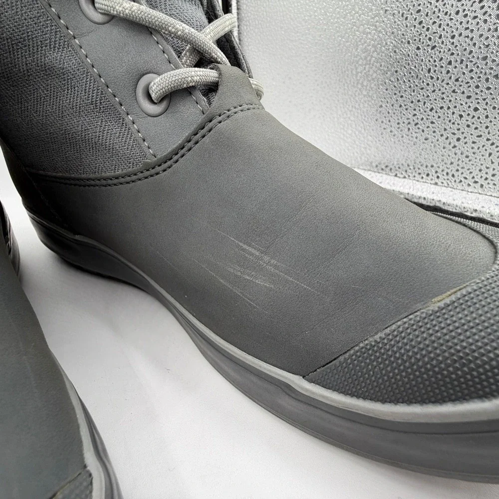 Keen Elsa Waterproof  Fleece Lined Boots Womens Sz‎ 9 Grey Mid Lace Up Rain Snow